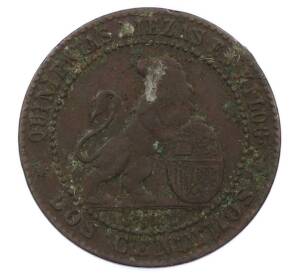2 сентимо 1870 года Испания