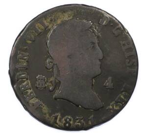 4 мараведи 1831 года Испания — Фото №1