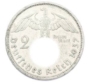 2 рейхсмарки 1937 года F Германия — Фото №1