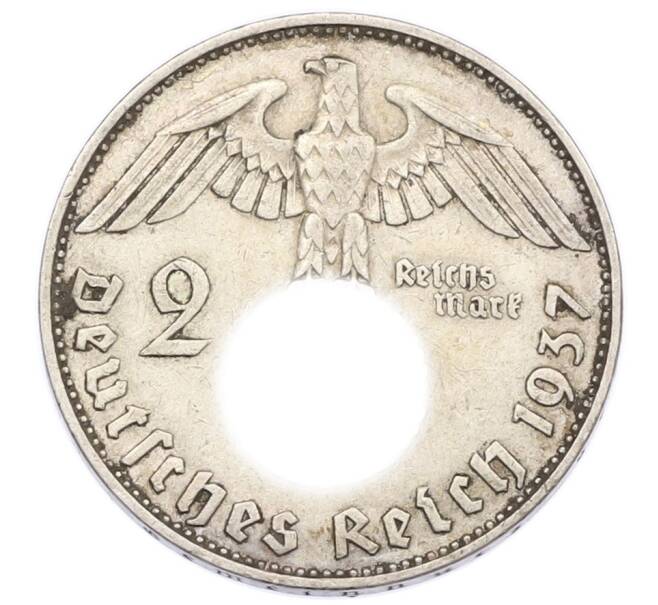 Монета 2 рейхсмарки 1937 года J Германия (Артикул: K10-8512) — Фото №1