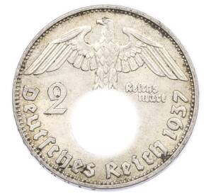 2 рейхсмарки 1937 года D Германия — Фото №1