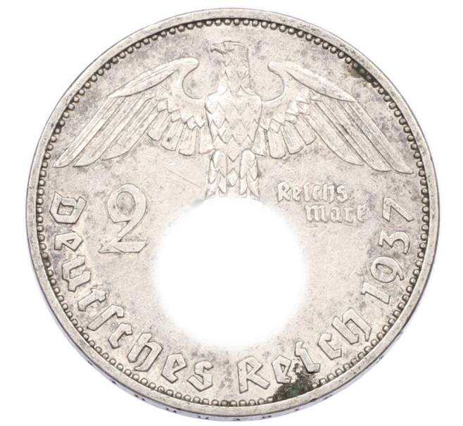 Монета 2 рейхсмарки 1937 года A Германия (Артикул: K10-8523) — Фото №1