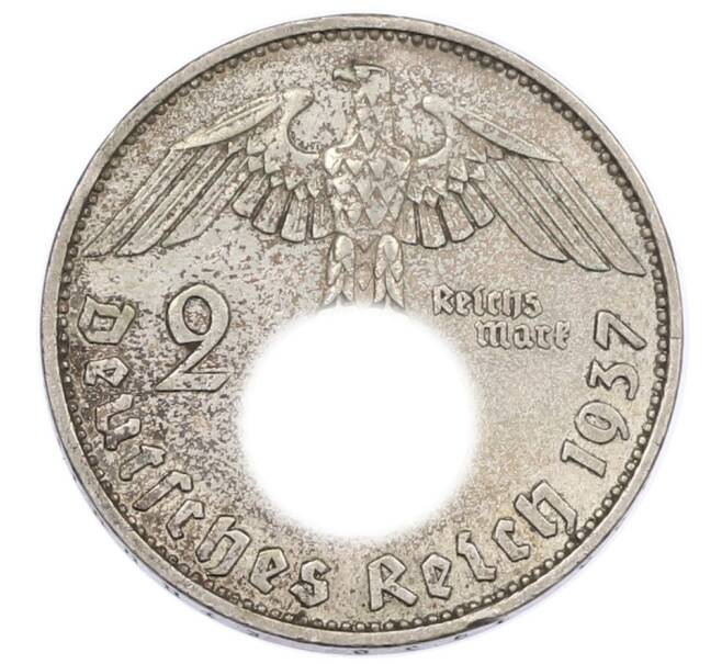 Монета 2 рейхсмарки 1937 года A Германия (Артикул: K10-8529) — Фото №1