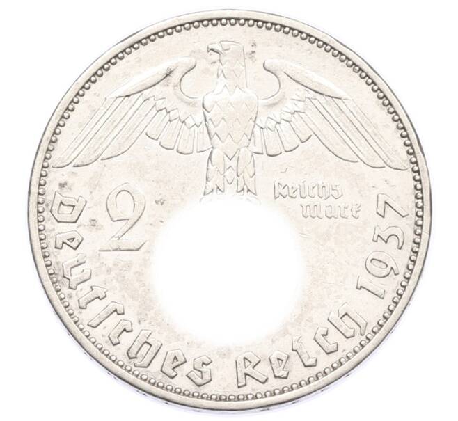 Монета 2 рейхсмарки 1937 года A Германия (Артикул: K10-8549) — Фото №1