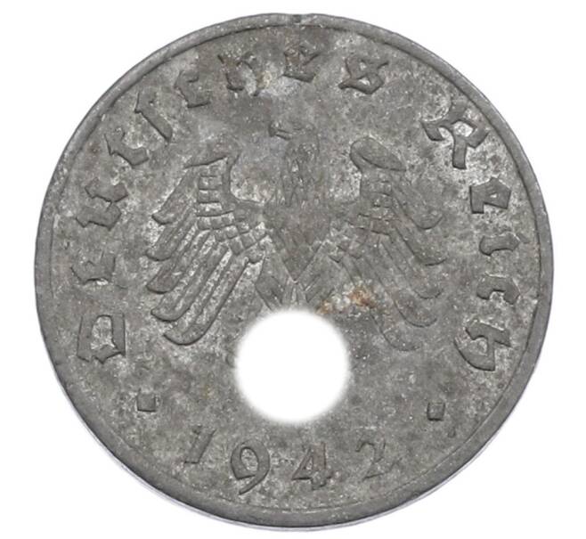 Монета 1 рейхспфенниг 1942 года J Германия (Артикул: K10-8563) — Фото №1