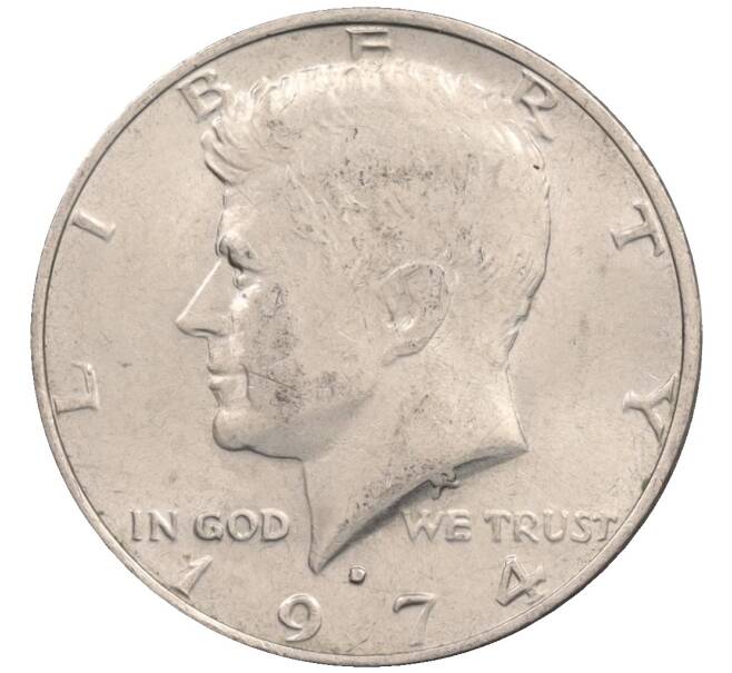 Монета 1/2 доллара (50 центов) 1974 года D США (Артикул: K10-8574) — Фото №1