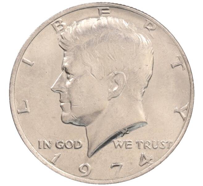 Монета 1/2 доллара (50 центов) 1974 года США (Артикул: K10-8582) — Фото №1