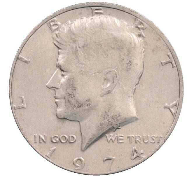 Монета 1/2 доллара (50 центов) 1974 года США (Артикул: K10-8583) — Фото №1