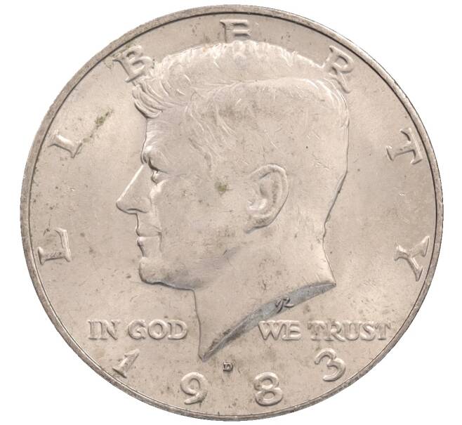 Монета 1/2 доллара (50 центов) 1983 года D США (Артикул: K10-8598) — Фото №1