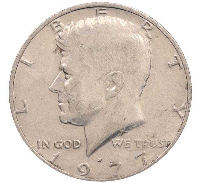 Монета 1/2 доллара (50 центов) 1977 года D США (Артикул: K10-8609) — Фото №1