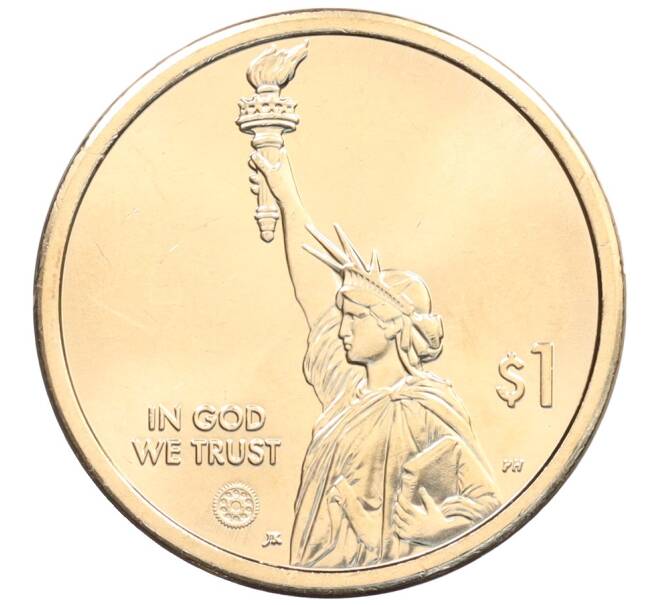 Монета 1 доллар 2025 года Р США «Американские инновации — Конвейерная линия для сборки автомобиля (Мичиган)» (Артикул: M2-87548) — Фото №2