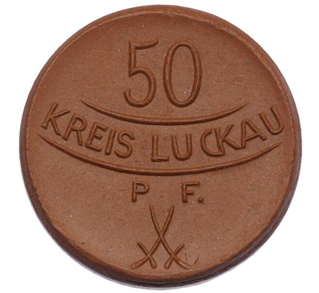 Монета 50 пфеннигов 1921 года Германия — город Луккау (Нотгельд) (Артикул: K2-0692) — Фото №2