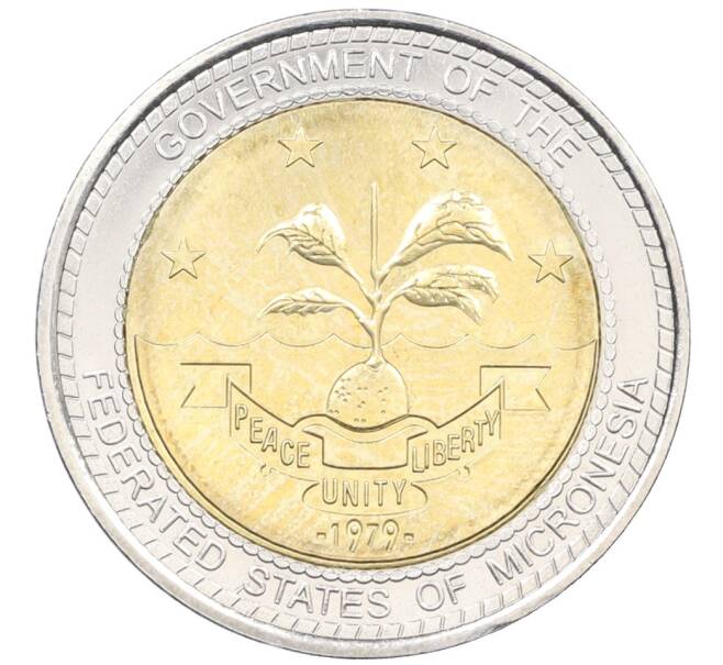 Монета 1 доллар 2004 года Микронезия «Джозеф Урусемал» (Артикул: K2-0703) — Фото №2