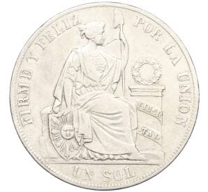 1 соль 1884 года Перу — Фото №1