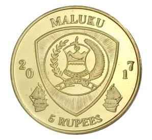 5 рупий 2017 года Провинция Малуку (Индонезия) — Центропиг двухцветный — Фото №2