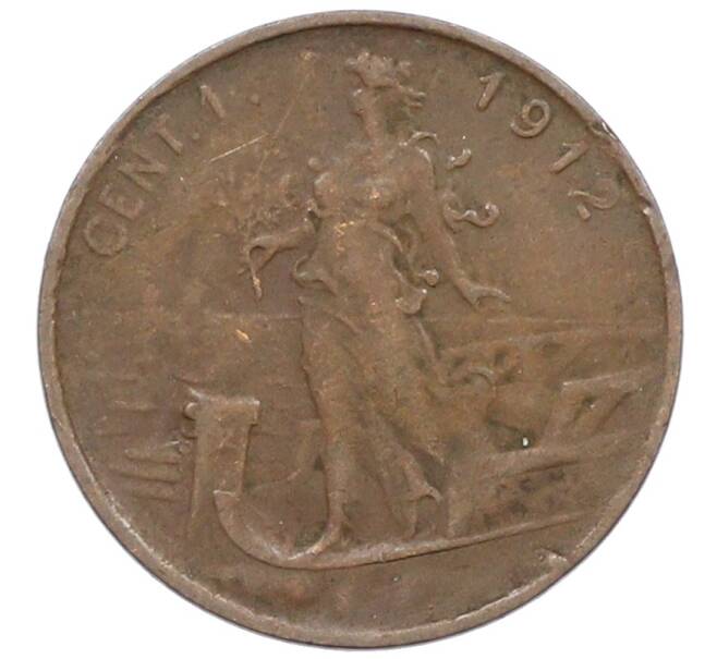 Монета 1 чентезимо 1912 года Италия (Артикул: M2-90778) — Фото №1