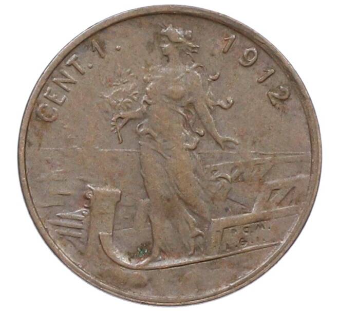 Монета 1 чентезимо 1912 года Италия (Артикул: M2-90779) — Фото №1