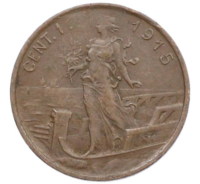 Монета 1 чентезимо 1915 года Италия (Артикул: M2-90785) — Фото №1