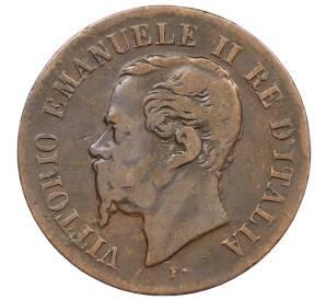 2 чентезимо 1862 года N Италия — Фото №2