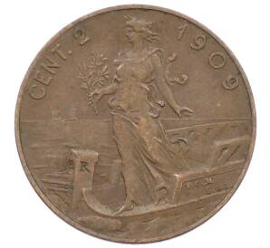 2 чентезимо 1909 года Италия — Фото №1