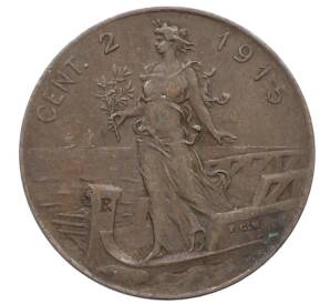 2 чентезимо 1915 года Италия — Фото №1