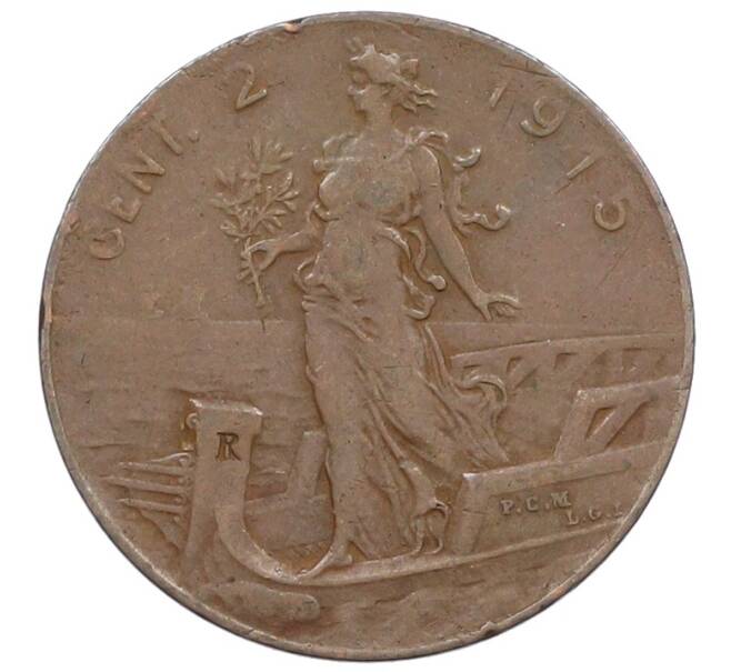 Монета 2 чентезимо 1915 года Италия (Артикул: M2-90820) — Фото №1