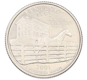 1/4 доллара (25 центов) 2001 года S США «Штаты и территории — Кентукки» — Фото №1