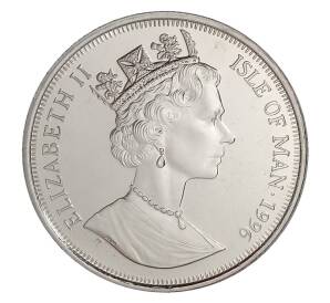 1 крона 1996 года Остров Мэн — Бурманская кошка — Фото №2