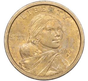 1 доллар 2001 года P США Сакагавея «Парящий орел» — Фото №1