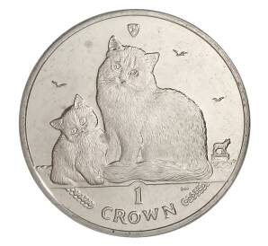 1 крона 2013 года Остров Мэн — Сибирская кошка — Фото №1
