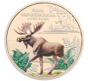 5 гривен 2025 года Украина «Чернобыльский радиационно-экологический биосферный заповедник — Лось» — Фото №1