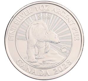 5 долларов 2025 года Канада «Величественный белый медведь» (в блистере) — Фото №1