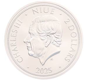 2 доллара 2025 года Ниуэ «Чешский лев» — Фото №2