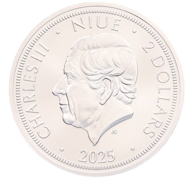 Монета 2 доллара 2025 года Ниуэ «Чешский лев» (Артикул: M2-90857) — Фото №2