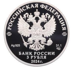 3 рубля 2024 года СПМД «Год семьи» — Фото №2
