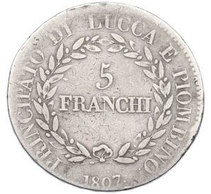 5 франков 1807 года Лукка и Пьомбиньо — Фото №2