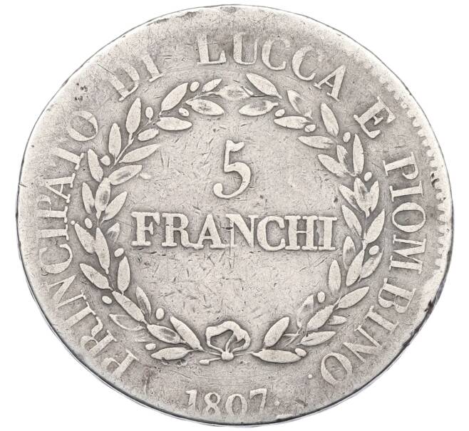 Монета 5 франков 1807 года Лукка и Пьомбиньо (Артикул: K6-0703) — Фото №2
