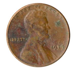 1 цент 1959 года США — Фото №1