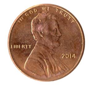 1 цент 2014 года США — Фото №1