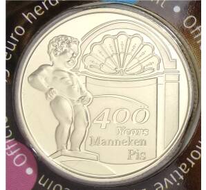 2,5 евро 2019 года Бельгия — 400 лет статуе «Писающий мальчик» в блистере — Фото №1