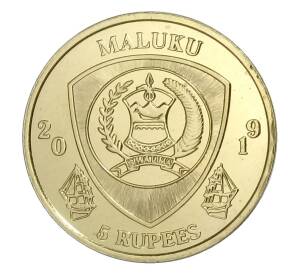 5 рупий 2019 года Провинция Малуку (Индонезия) — Расбора гетероморфа — Фото №2