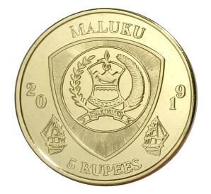 5 рупий 2019 года Провинция Малуку (Индонезия) — Африканский многоключник — Фото №2