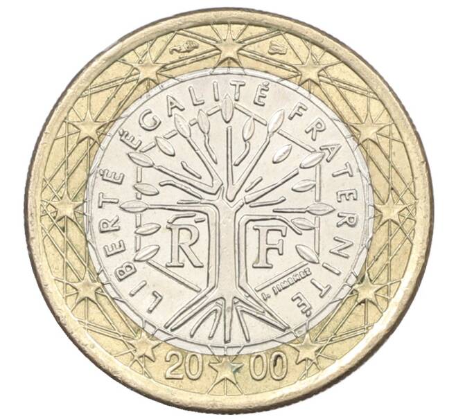 Монета 1 евро 2000 года Франция (Артикул: K12-71604) — Фото №1