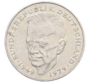 2 марки 1989 года D Западная Германия (ФРГ) «Курт Шумахер» — Фото №1