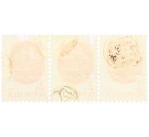 Сцепка из 3 марок 2 копейки 1991 года «Стандартный выпуск — Средства доставки почты XIX века» — Фото №2