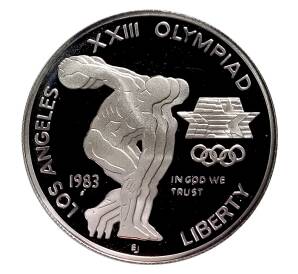 1 доллар 1983 года S США «XXIII летние Олимпийские Игры в Лос-Анджелесе — Дискобол» — Фото №1
