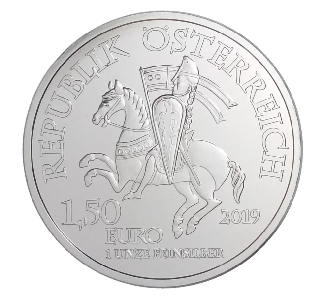 Монета 1,5 евро 2019 года Австрия «825 лет Венскому монетному двору — Робин Гуд» (Артикул M2-33336)