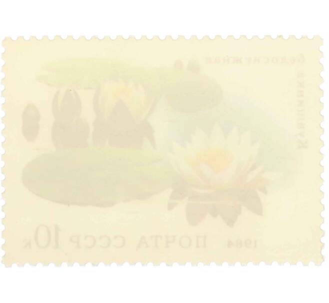 Почтовая марка 10 копеек 1984 года «Водные растения — Белоснежная кувшинка» (Артикул: K10-8786) — Фото №2