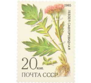 Почтовая марка 20 копеек 1985 года «Лекарственные растения Сибири — Сафлоровидная левзея» — Фото №1
