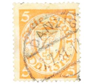 Почтовая марка 5 пфеннигов 1932 года Данциг — Фото №1